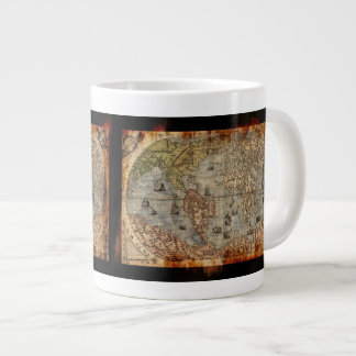 Rustic Vintage World Map Jumbo Soup Mug