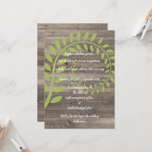 RUSTIC VINTGE BOTANICAL WEDDING INVITATION