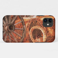 Rustic Wagon Wheel Horseshoes Western Style