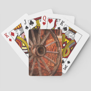 Rustic Wagon Wheel Horseshoes Western Style Playing Cards