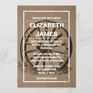 Rustic Wagon Wheel Wedding Invitations