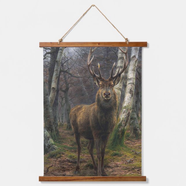 Rustic Wall Tapestry, Moose Hanging Tapestry (Front)