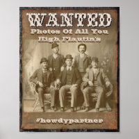 Rustic Wanted Poster - Hashtag and Social Media