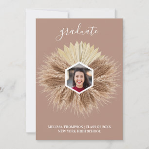 Rustic Warm Neutral Colours Graduate  Invitation