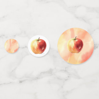 Rustic Watercolor Apple Pattern Confetti