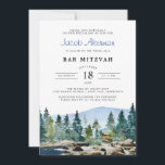 Rustic Watercolor Barn | Bar Mitzvah<br><div class="desc">Easily personalised and shipped in a snap! Get the perfect bar mitzvah invitations for your celebration like this rustic woodsy design that's trendy and stylish. Add your custom wording to this design by using the "Edit this design template" boxes on the right hand side of the item, or click the...</div>