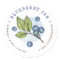 Rustic Watercolor Blueberry Jam Classic Round