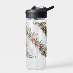 Rustic Watercolor Border Water Bottle