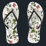 Rustic watercolor botanical floral wedding thongs<br><div class="desc">Rustic floral and stag antlers wedding  With beautiful watercolor details. This modern wedding design is sure to set the style for your big day.</div>