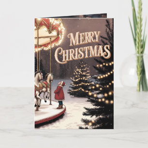 Rustic Watercolor Christmas Photo Card