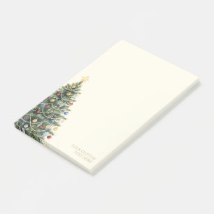 Rustic Watercolor Christmas Tree Xmas Holidays Post-it Notes