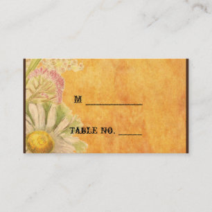 Rustic Watercolor Daisies Wedding Place Cards