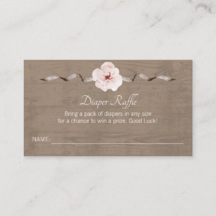 Rustic Watercolor Diaper Raffle Card – Woodland Ba
