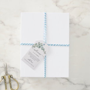 Rustic Watercolor Eucalyptus Greenery Wedding Gift Tags