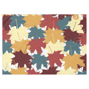 Rustic Watercolor Fall Autumn Leaves Tablecloth