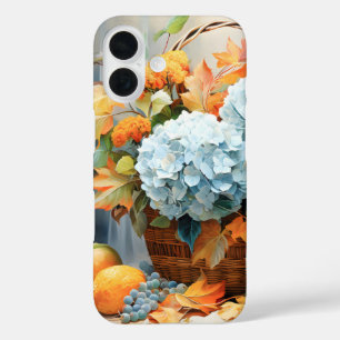 Rustic Watercolor Fall Floral Basket iPhone 16 Case