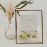 Rustic Watercolor Floral Wedding Table Cards<br><div class="desc">This is an elegant sunflower table card template featuring beautiful watercolor sunflowers and hues of sage cream. All wording and fonts are editable on this rustic sunflower design. The only colours that are not editable are the colours of the watercolor floral design // For matching designs, search AURELIA in the...</div>