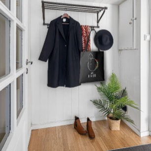 Rustic watercolor flower letter B Tote Bag