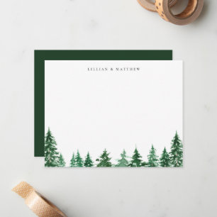 Rustic Watercolor Forest Card