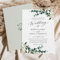 Rustic Watercolor Greenery Wedding