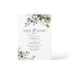 Rustic Watercolor Greenery Wedding Save the Date