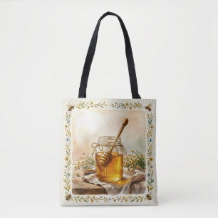 Rustic Watercolor Honey Jar Tote Bag
