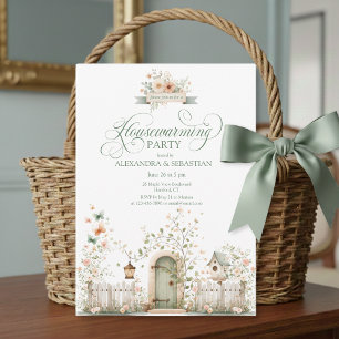 Rustic Watercolor Housewarming Party Invitation