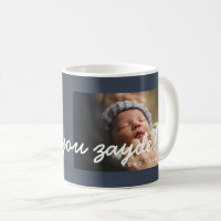 Rustic Watercolor I Love Zayde Mug - Navy