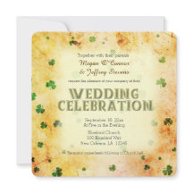 Rustic watercolor Irish shamrocks