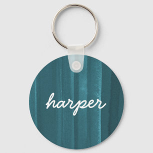Rustic Watercolor Keychain