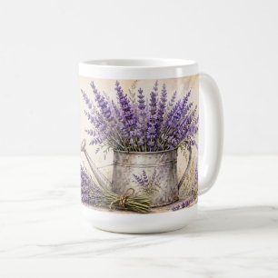 Rustic Watercolor Lavender Peace Calm Serenity Coffee Mug