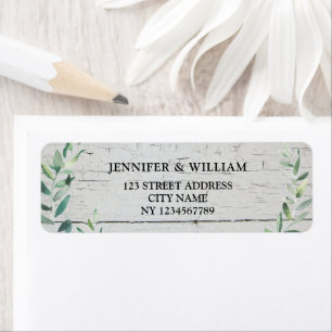 Rustic Watercolor olive branch return address Return Address Label