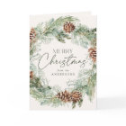 Rustic Watercolor Pine Cone Wreath Non-Photo