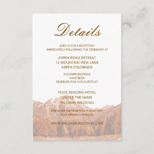 RUSTIC WATERCOLOR PINETREES TERRACOTTA SIMPLE  ENCLOSURE CARD