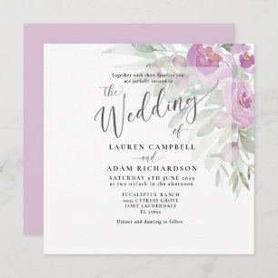 Rustic Watercolor Pink Floral Bouquet Wedding