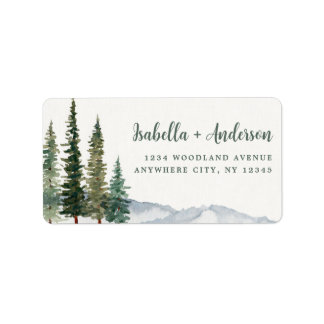 Rustic Watercolor Return Address  Label