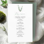Rustic Watercolor Rosemary Budget Wedding Menus Flyer<br><div class="desc">Designed to coordinate with my watercolor rosemary wedding stationery collection these budget dinner menu sheets can be personalised with your names and meal choices. They feature my original watercolor art and make the perfect compliment to your table settings. The word Menu is set in a modern calligraphy script in sage...</div>