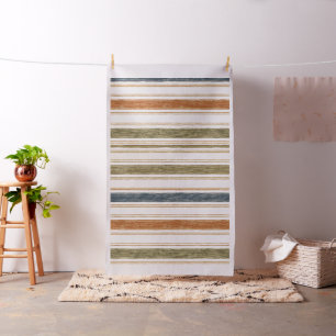 Rustic Watercolor Striped Fabric