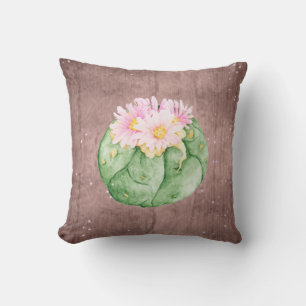 Rustic Watercolor Succulents, two-sided Cushion