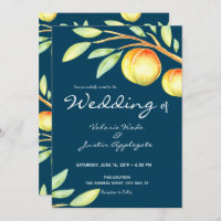 Rustic Watercolor Sweet Peaches Wedding
