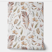 Rustic Watercolor Terracotta Leaves 