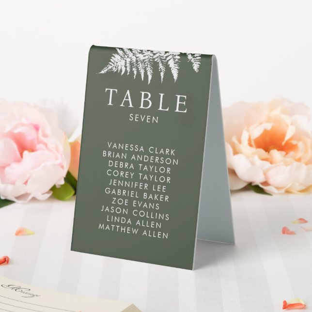 Rustic Watercolor Wild Greenery Fern Wedding Table (In SItu (Wedding))