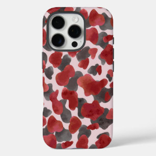 Rustic Watercolor Winter Animal Print iPhone 16 Pro Case