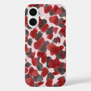 Rustic Watercolor Winter Animal Print iPhone 16 Case