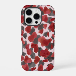 Rustic Watercolor Winter Animal Print iPhone 16 Pro Case