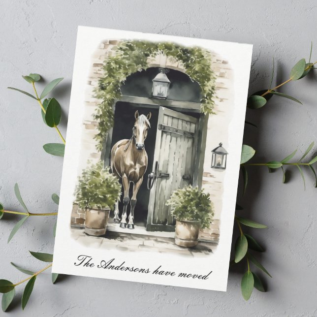 Rustic We Have Moved Horse Moving New Home Announcement (Creator Uploaded)