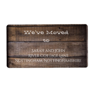 Rustic We’ve Moved New Home Address Label