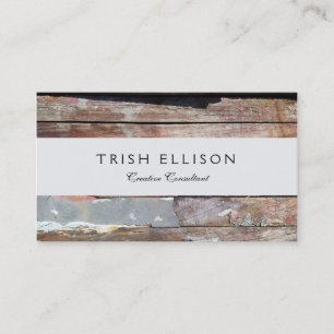 Rustic Weathered Sailboat Wood Planks Nautical Business Card