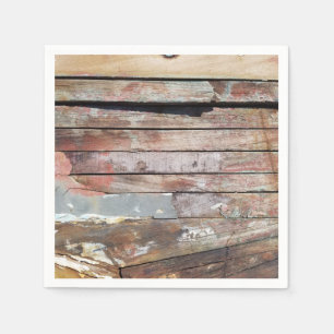 Rustic Weathered Sailboat Wood Planks Nautical Napkin