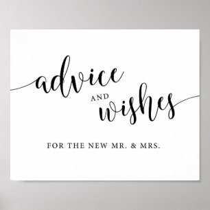 Rustic Wedding Advice and Wishes Sign